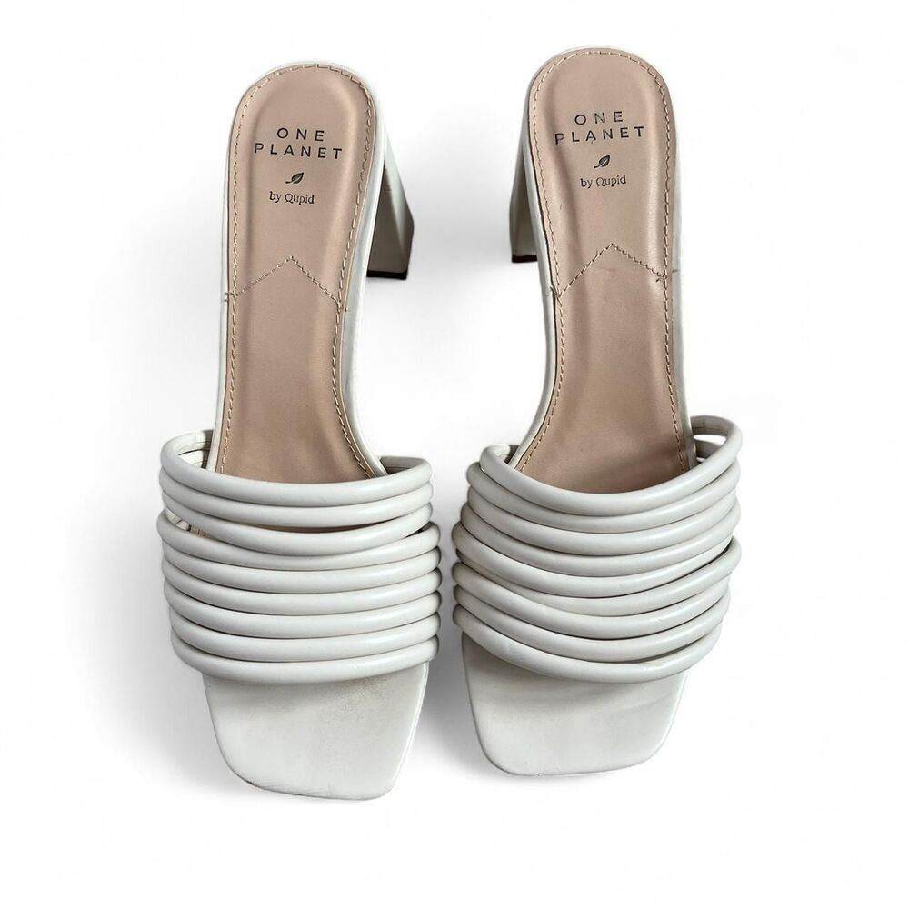 Women's White Heeled Sandals
